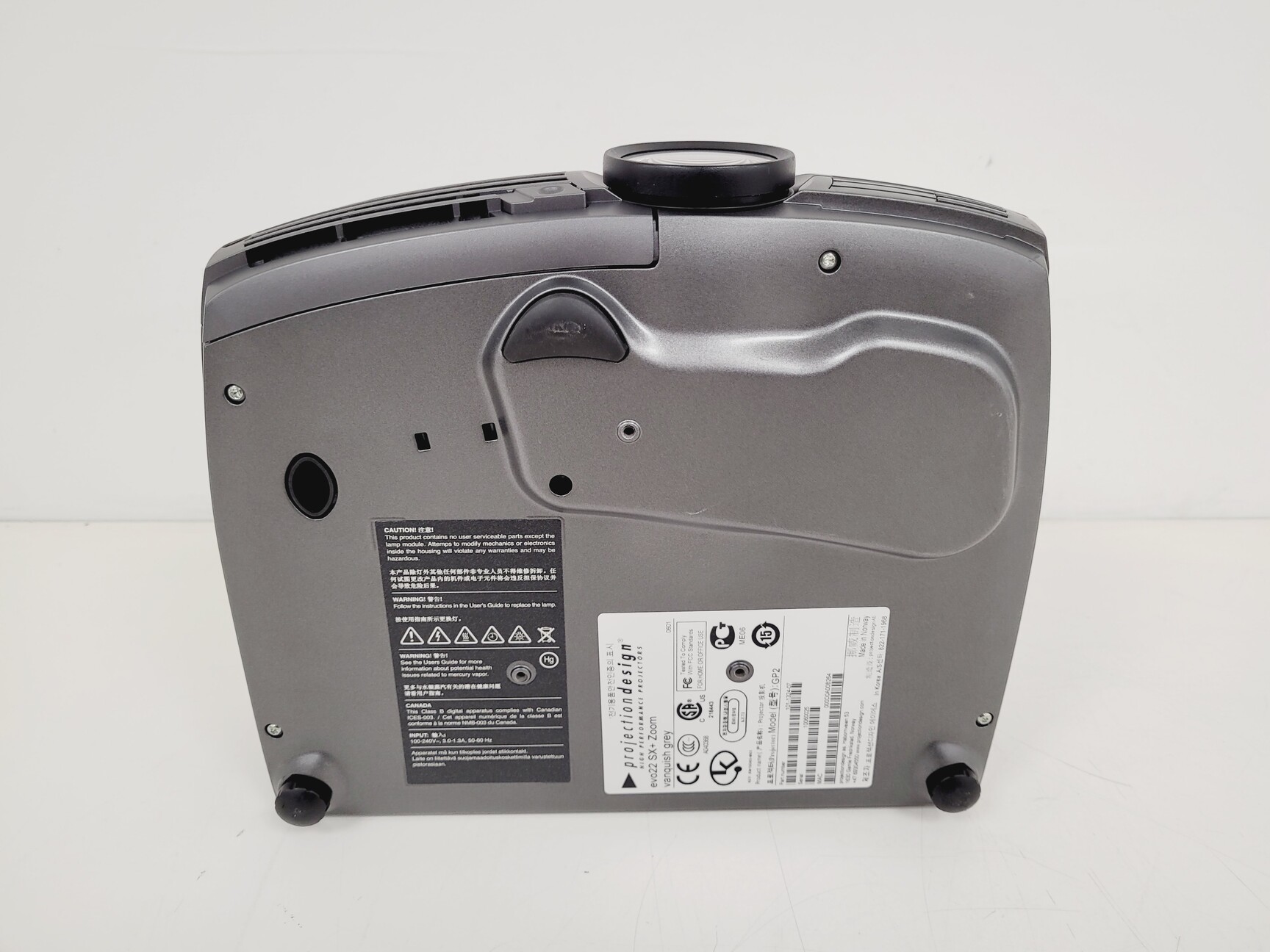 Image of Projection Design evo22 SX+ Zoom GP2 Projector Vanquish Grey