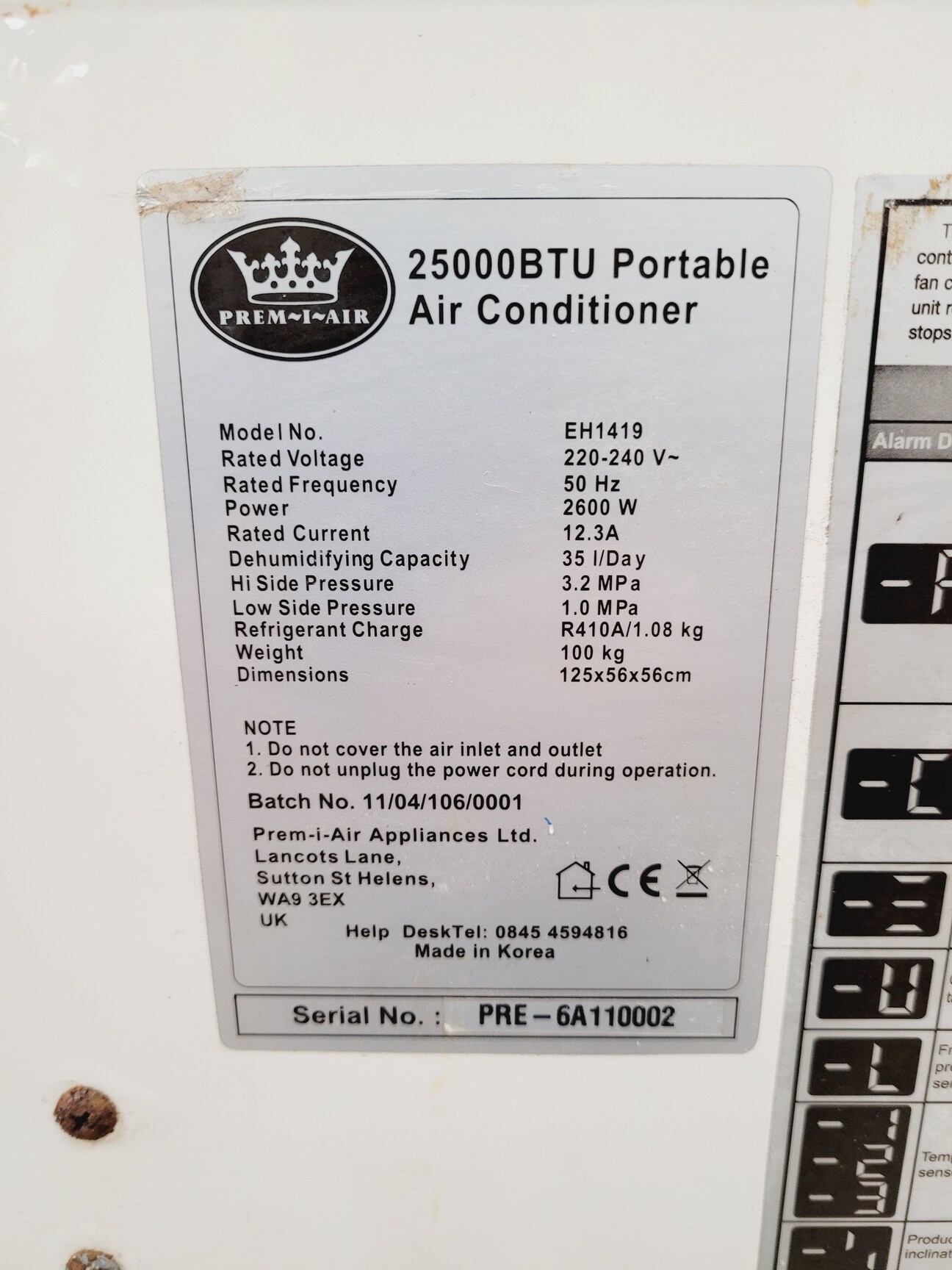 Image of Prem-I-Air TC25 MKII Titan Cool 25000 BTU Industrial Spot Cooler Air Conditioner