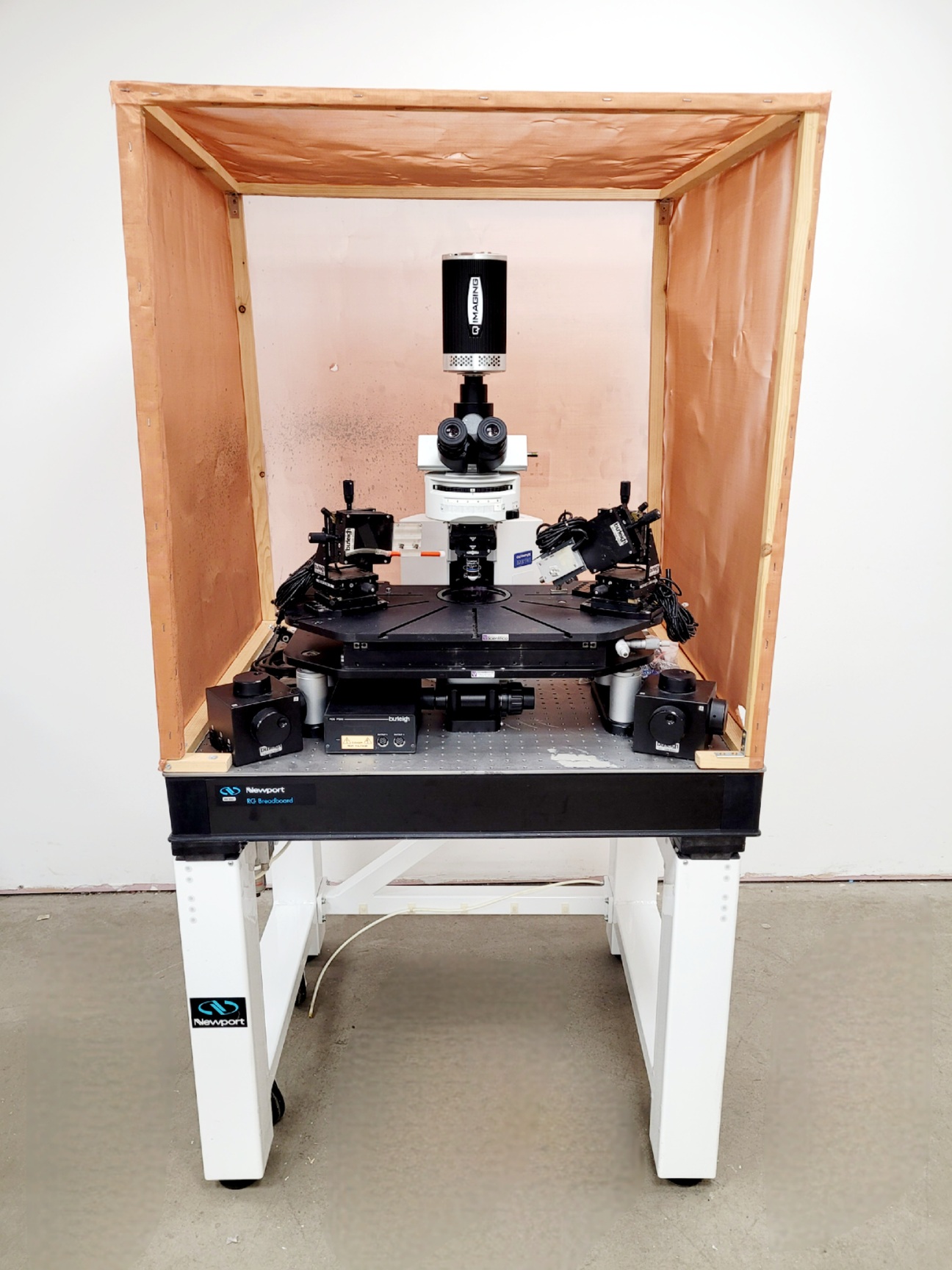 Image of Olympus BX51WIF Fluorescence Microscope System w/ Newport Optics Table Lab