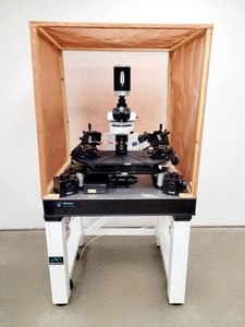 Thumbnail image of Olympus BX51WIF Fluorescence Microscope System w/ Newport Optics Table Lab