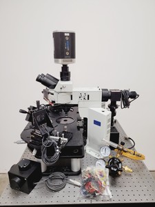 Thumbnail image of Olympus BX51WIF Fluorescence Microscope System w/ Newport Optics Table Lab