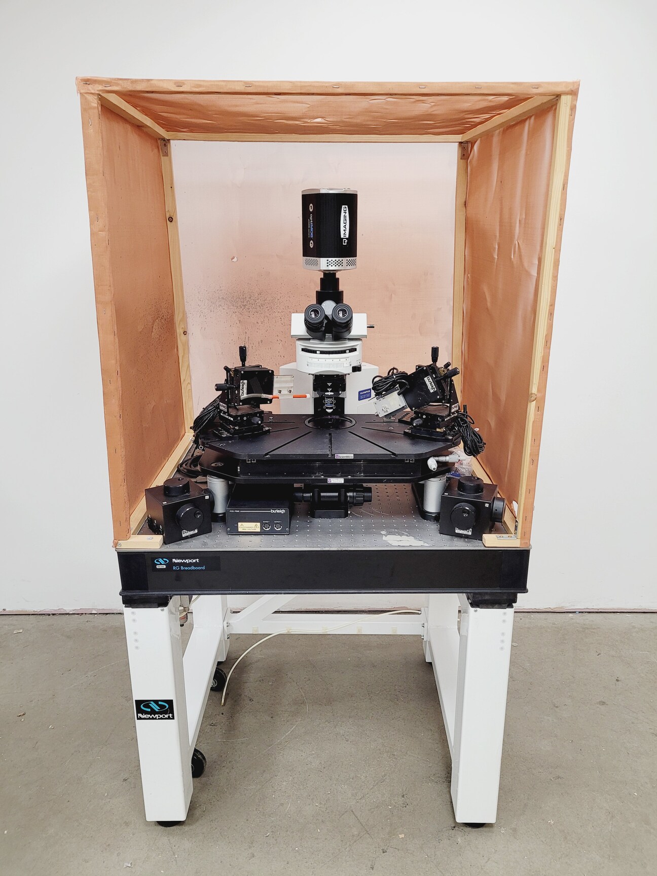 Image of Olympus BX51WIF Fluorescence Microscope System w/ Newport Optics Table Lab