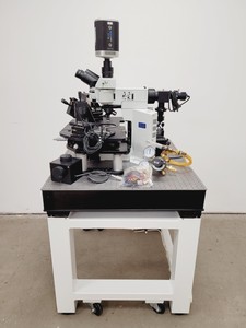 Thumbnail image of Olympus BX51WIF Fluorescence Microscope System w/ Newport Optics Table Lab