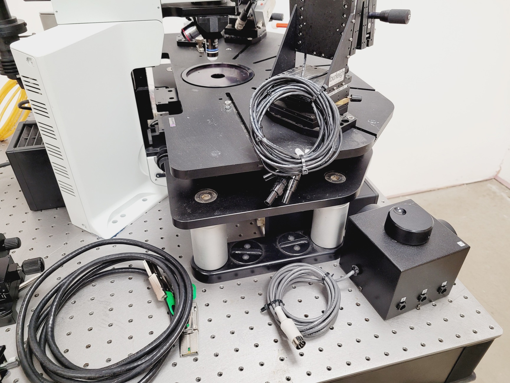 Image of Olympus BX51WIF Fluorescence Microscope System w/ Newport Optics Table Lab