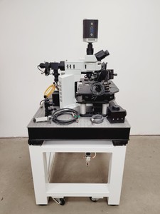 Thumbnail image of Olympus BX51WIF Fluorescence Microscope System w/ Newport Optics Table Lab