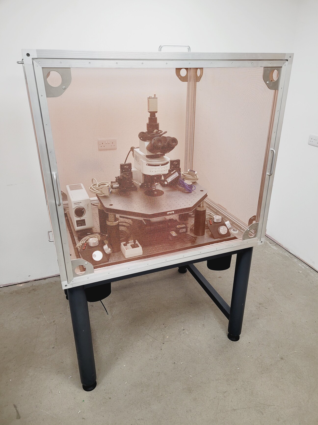 Image of Olympus BX51WIF Fluorescence Microscope System with ThorLabs Optics Table Lab