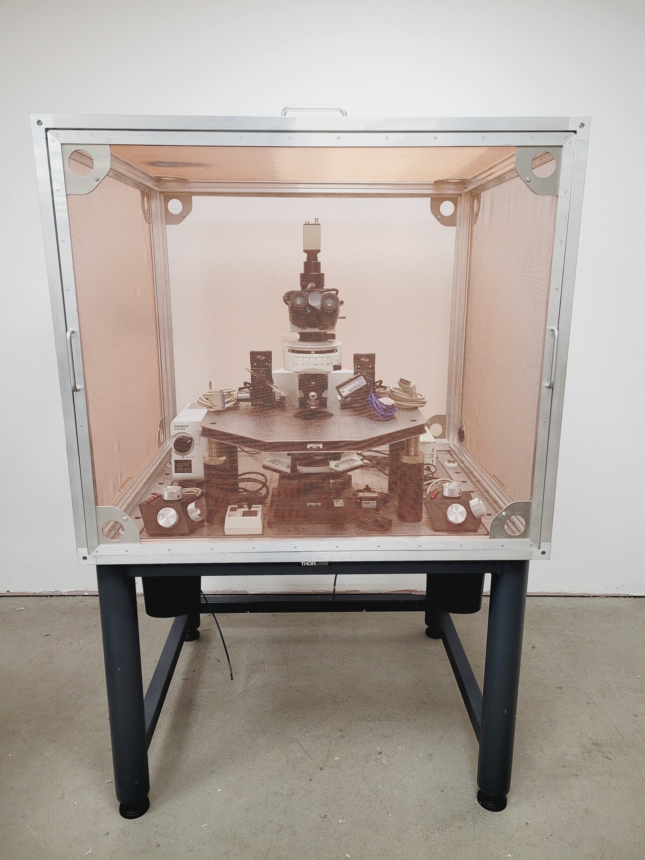 Image of Olympus BX51WIF Fluorescence Microscope System with ThorLabs Optics Table Lab