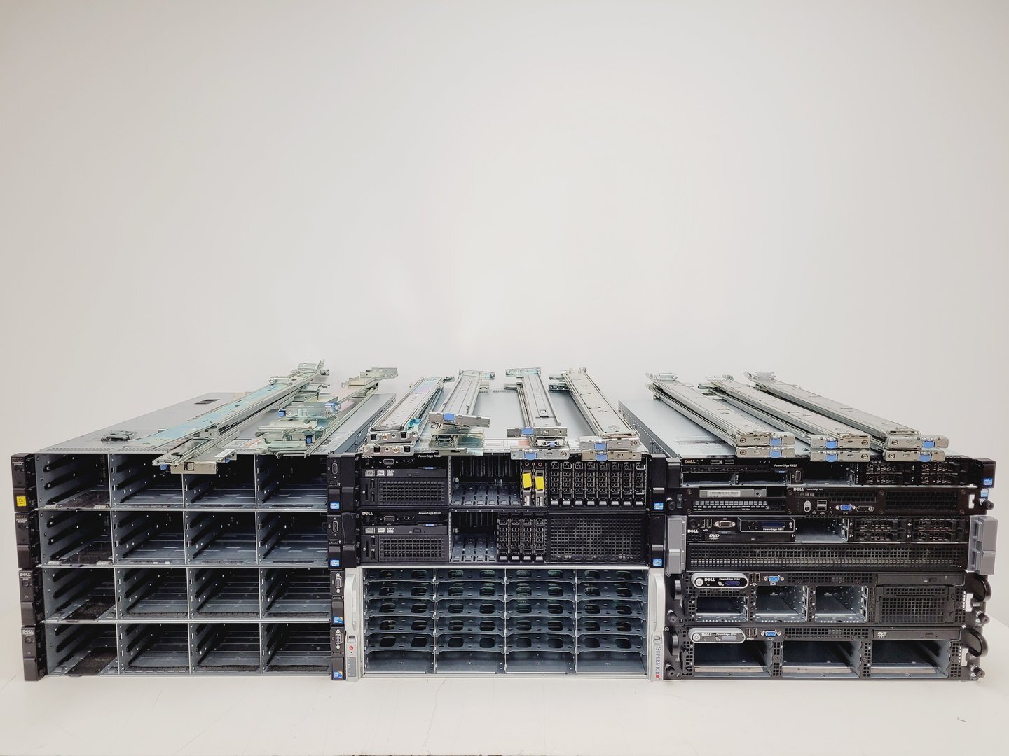 Image of Dell PowerEdge/Supermicro Server Blade Rack Mounting Job Lot - R720xd, 2950