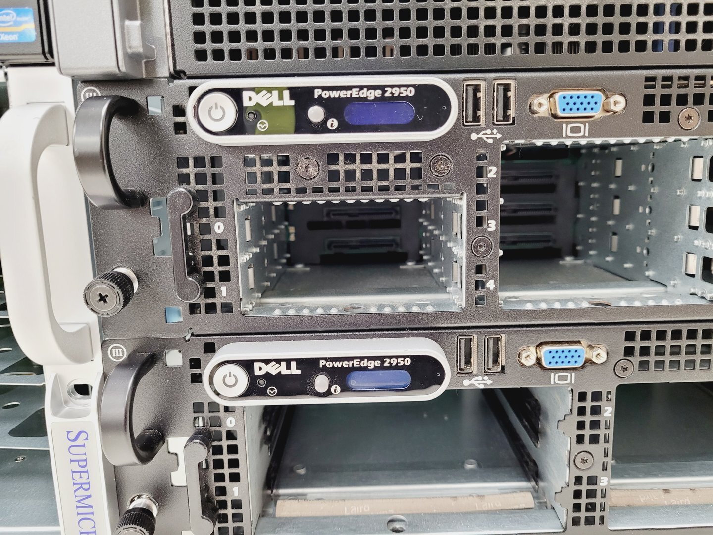 Image of Dell PowerEdge/Supermicro Server Blade Rack Mounting Job Lot - R720xd, 2950