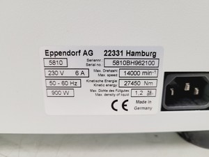 Thumbnail image of Eppendorf 5810 Benchtop Laboratory Centrifuge with 4000rpm Rotor Lab
