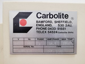 Thumbnail image of Carbolite OAF 10/1 Laboratory Furnace Lab