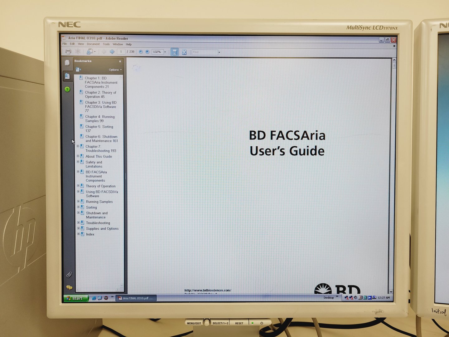 Image of BD Biosciences FACSAria II Cell Sorter w/ Fluids Cart PC & Accessories Lab