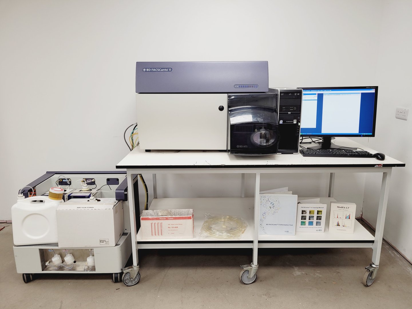 Image of BD Biosciences FACSCanto II Cell Sorter w/ Fluidics Cart & PC Lab