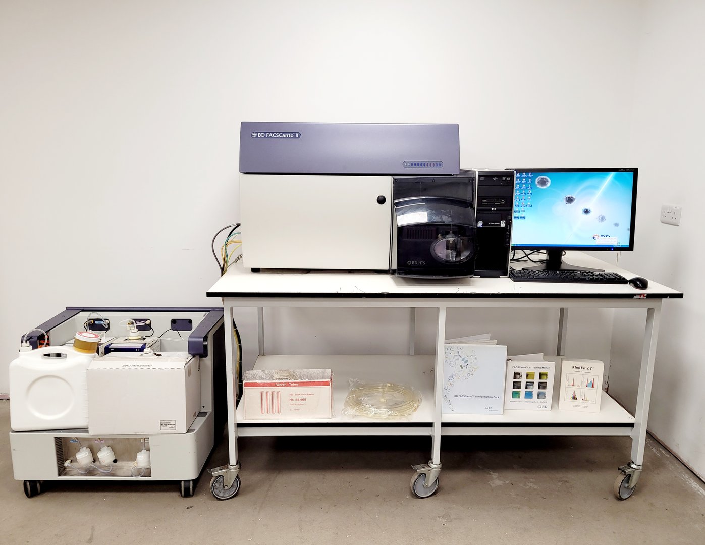 Image of BD Biosciences FACSCanto II Cell Sorter w/ Fluidics Cart & PC Lab