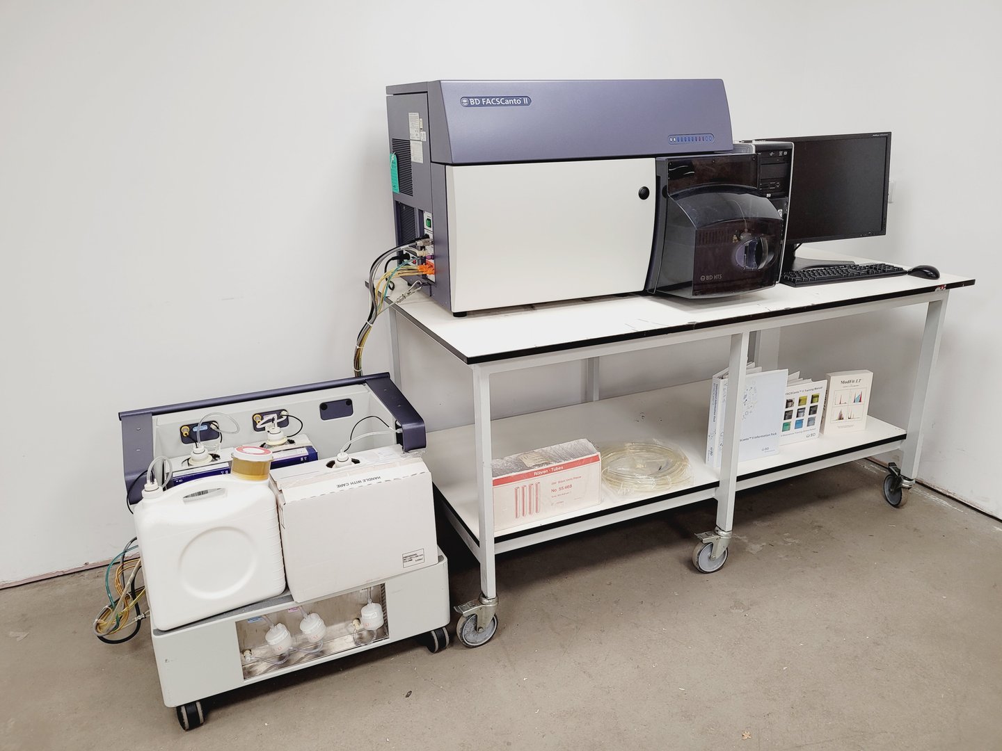 Cell Lab Pc BD Biosciences FACSCanto II Cell Sorter w/ Fluidics Cart & PC Lab