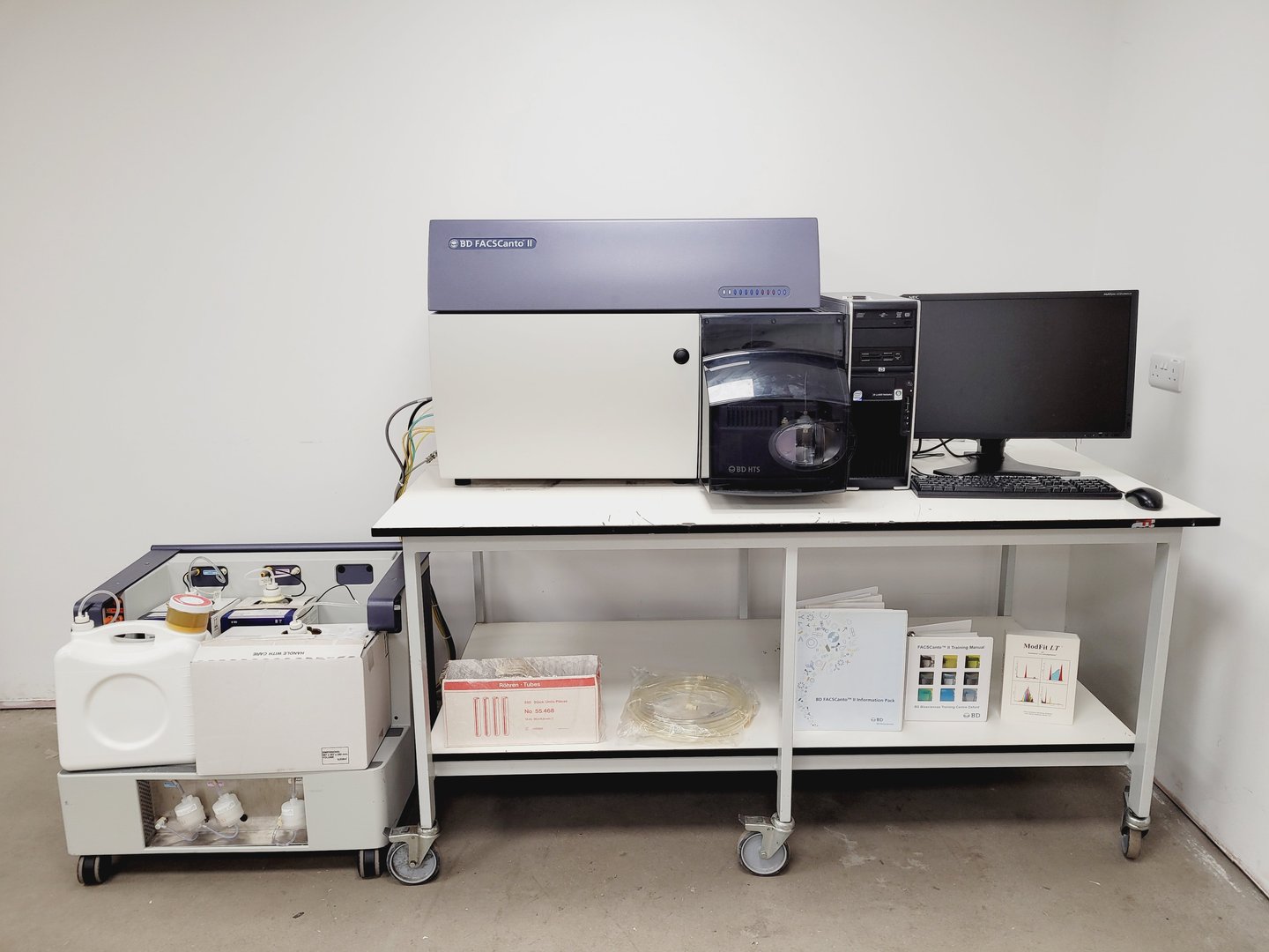 Image of BD Biosciences FACSCanto II Cell Sorter w/ Fluidics Cart & PC Lab