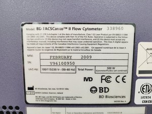 Thumbnail image of BD Biosciences FACSCanto II Cell Sorter w/ Fluidics Cart & PC Lab