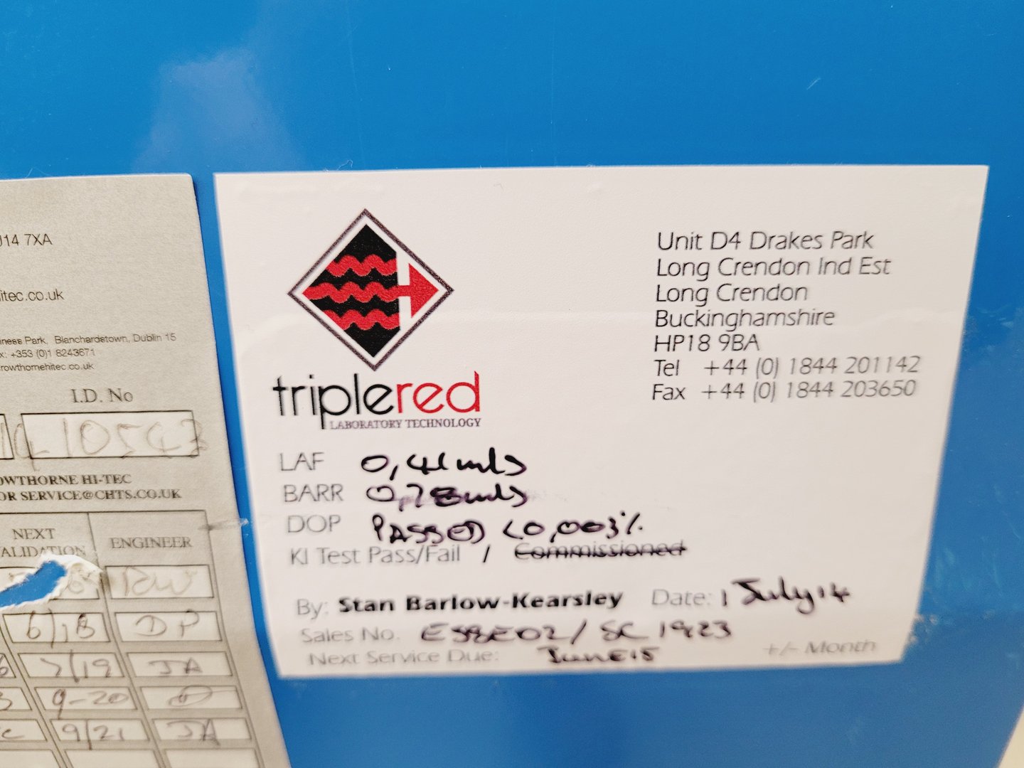 Image of Walker Class 2 II Microbiological Safety Cabinet with Stand Lab