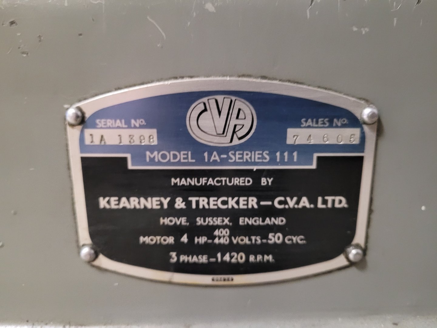 Image of CVA Model 1A Series 111 Engineering Workshop Lathe & Tool Cabinet