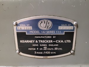 Thumbnail image of CVA Model 1A Series 111 Engineering Workshop Lathe & Tool Cabinet