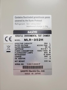 Thumbnail image of Sanyo Versatile Environmental Test Chamber MLR-352H
