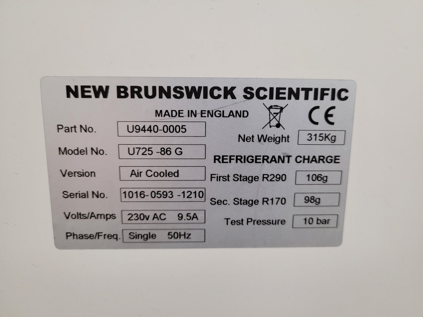 Image of New Brunswick Scientific U725 Innova -86 G Ultra Low Temperature Freezer  Lab