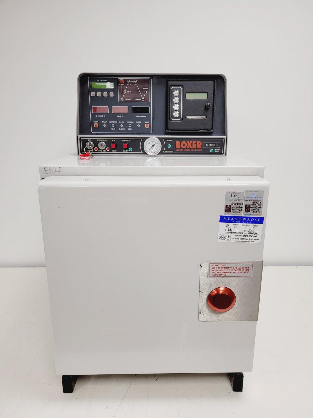 Image of Boxer 200/35L Laboratory Benchtop Autoclave Lab