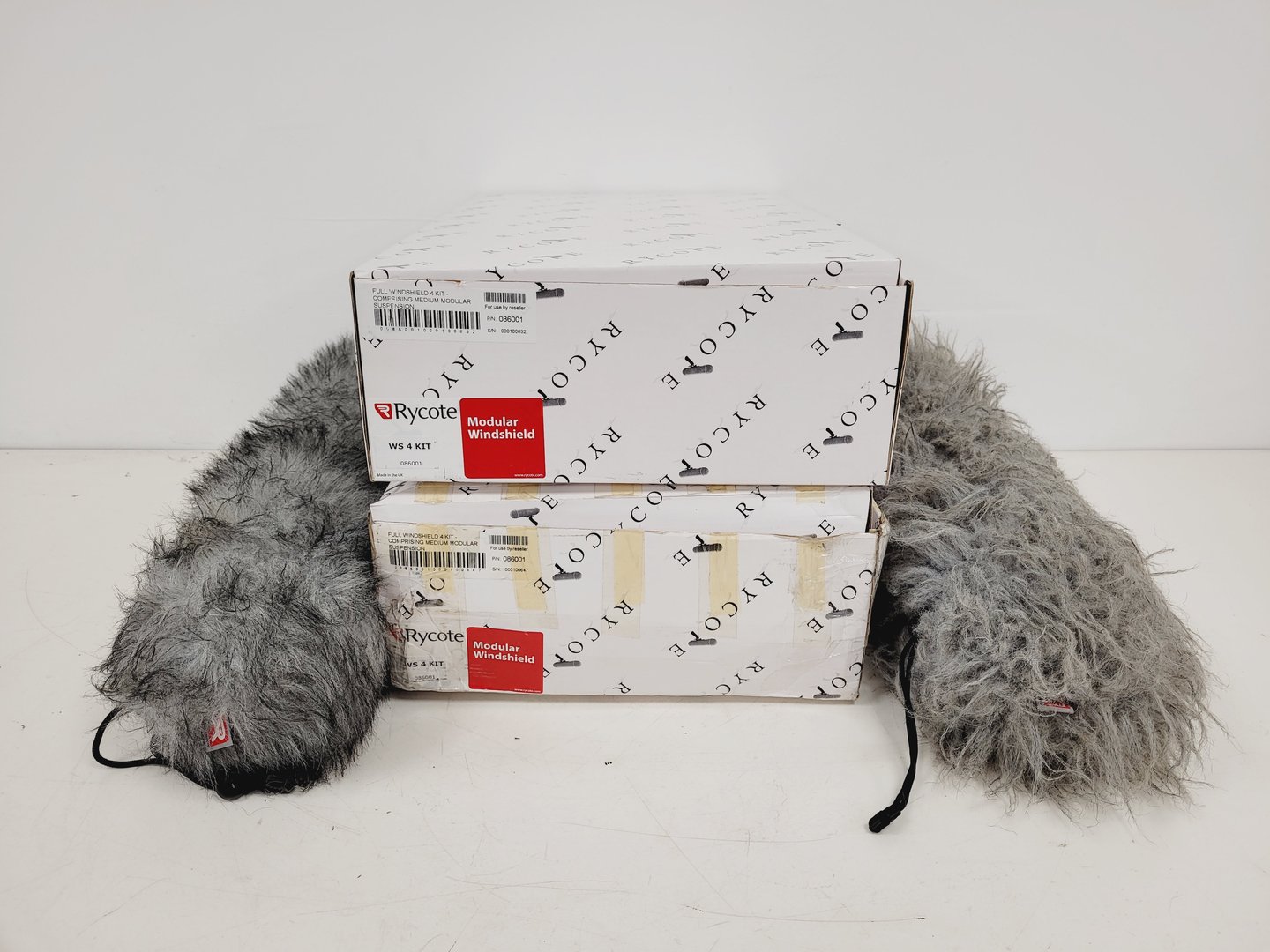 Image of 4 x Rycote Modular Microphone Windshields WS4 with 2 x Microphones & Windjammers