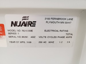 Thumbnail image of Nuaire NU-5500E Thermal Control Status CO2 Laboratory Incubator Lab Faulty