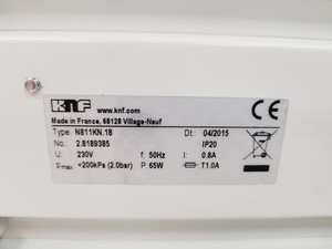 Thumbnail image of KNF Laboport Type N811KN.18 Diaphragm Vacuum Pump Lab