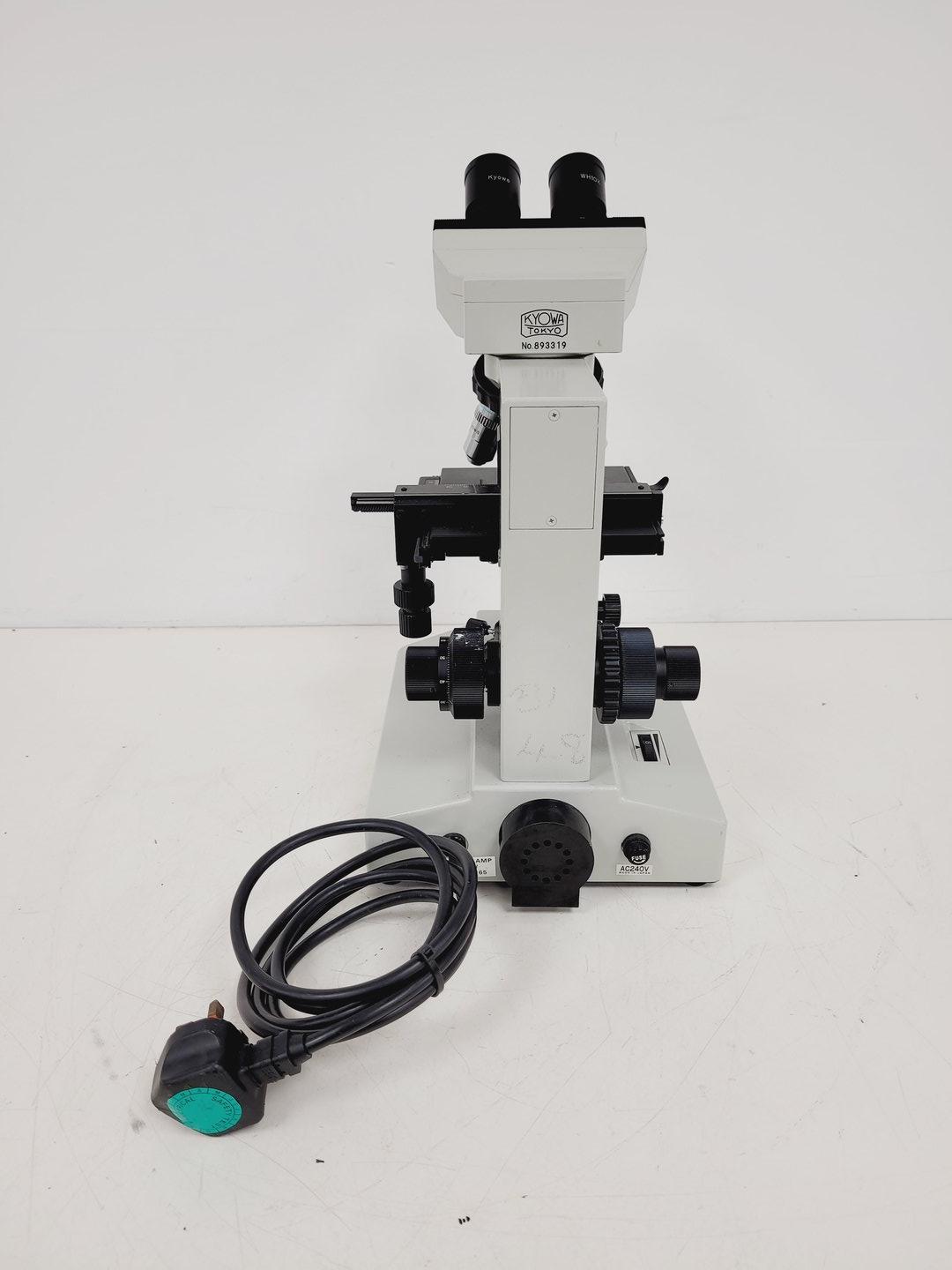 Image of Kyowa Medilux-12 Binocular Microscope  No. 813319 w/ 4 x Objectives Lab