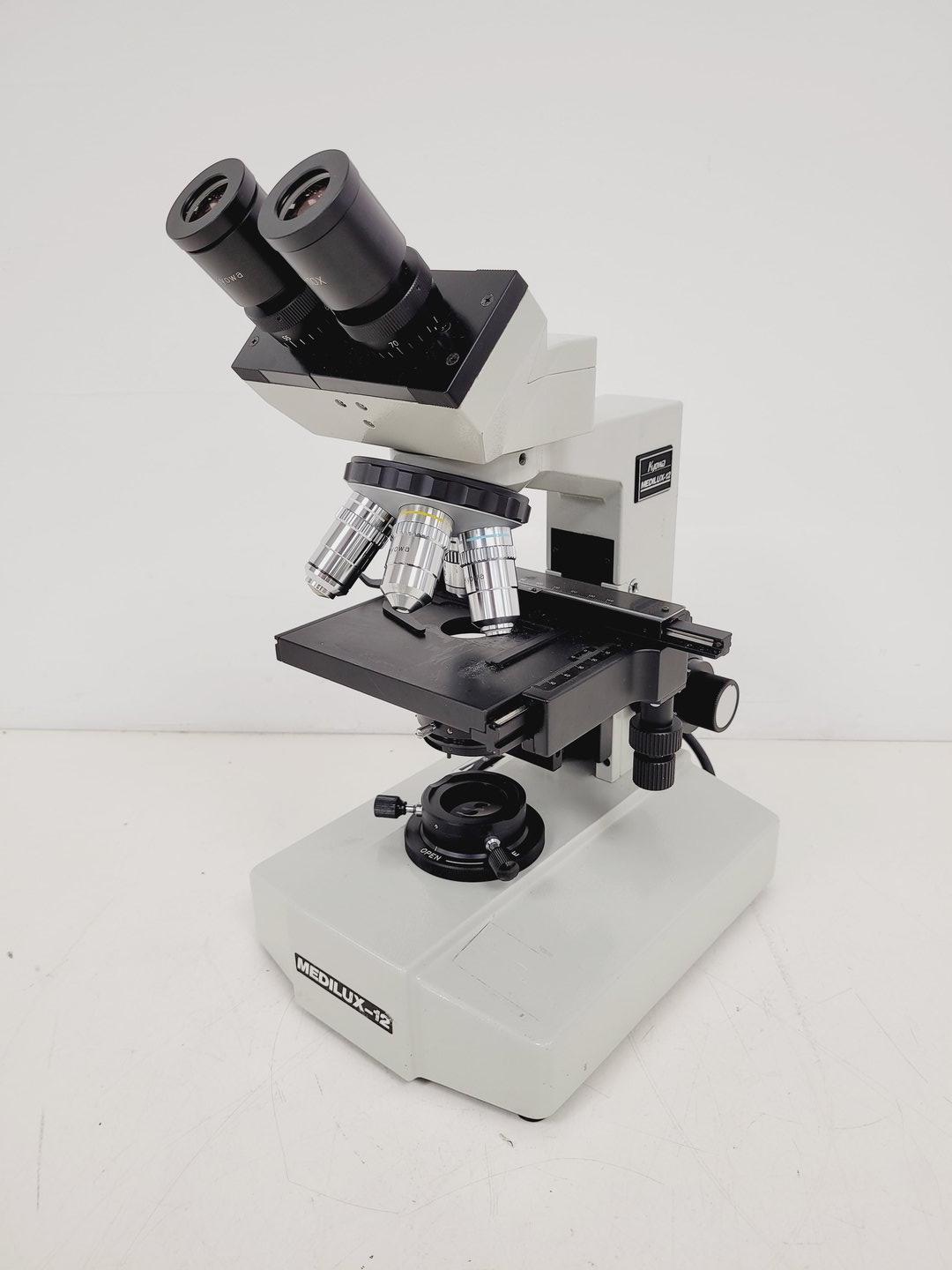 Image of Kyowa Medilux-12 Binocular Microscope with 4 x Objectives Lab