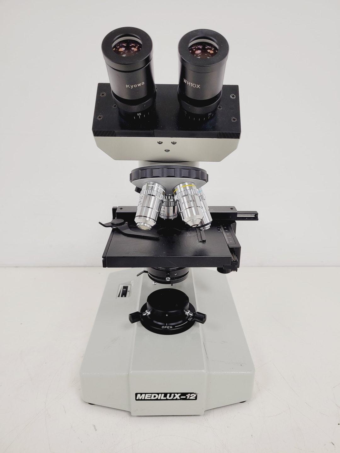 Image of Kyowa Medilux-12 Binocular Microscope with 4 x Objectives Lab