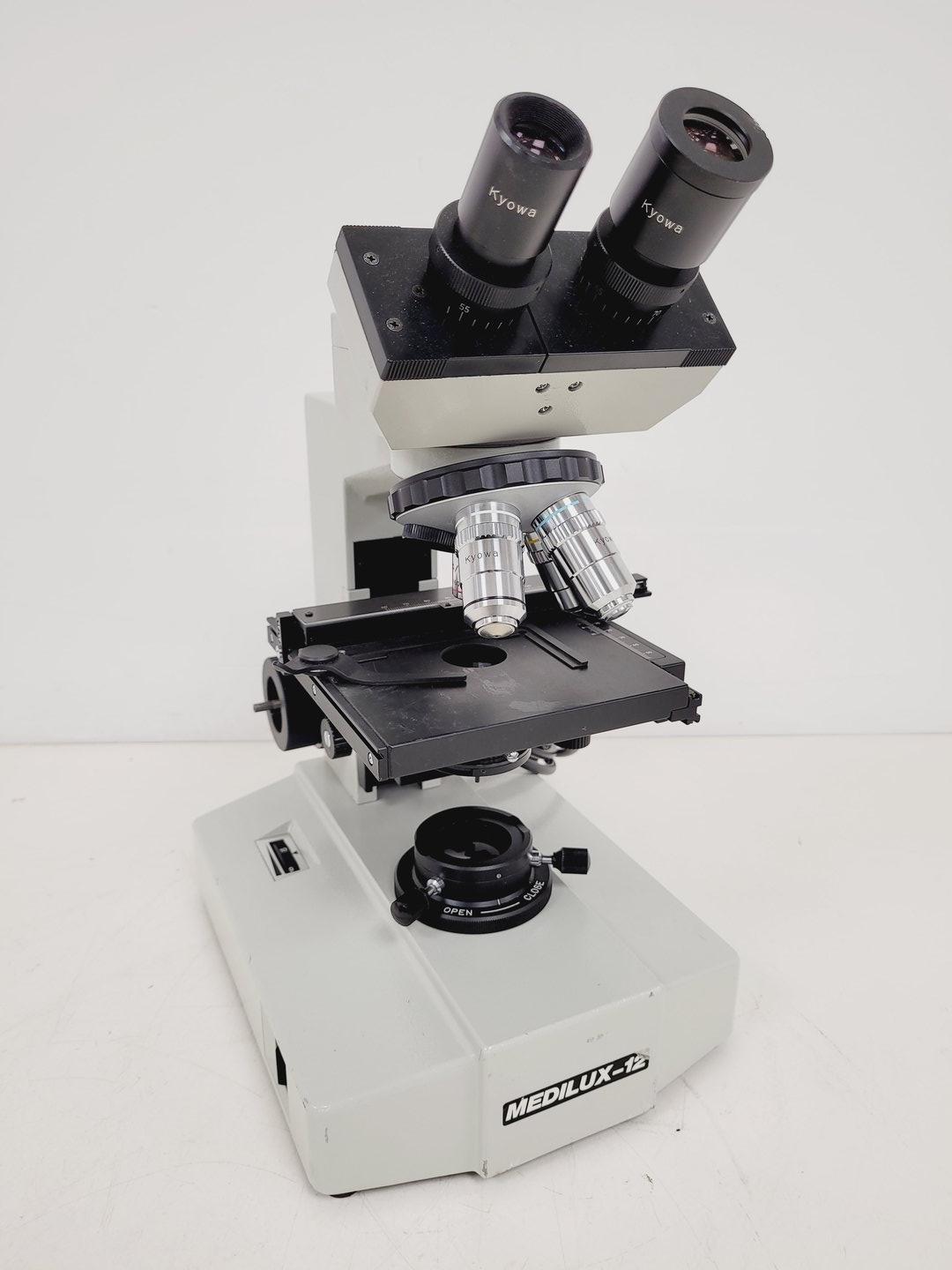 Image of Kyowa Medilux-12 Binocular Compound Microscope w/ 4 x Objectives Lab