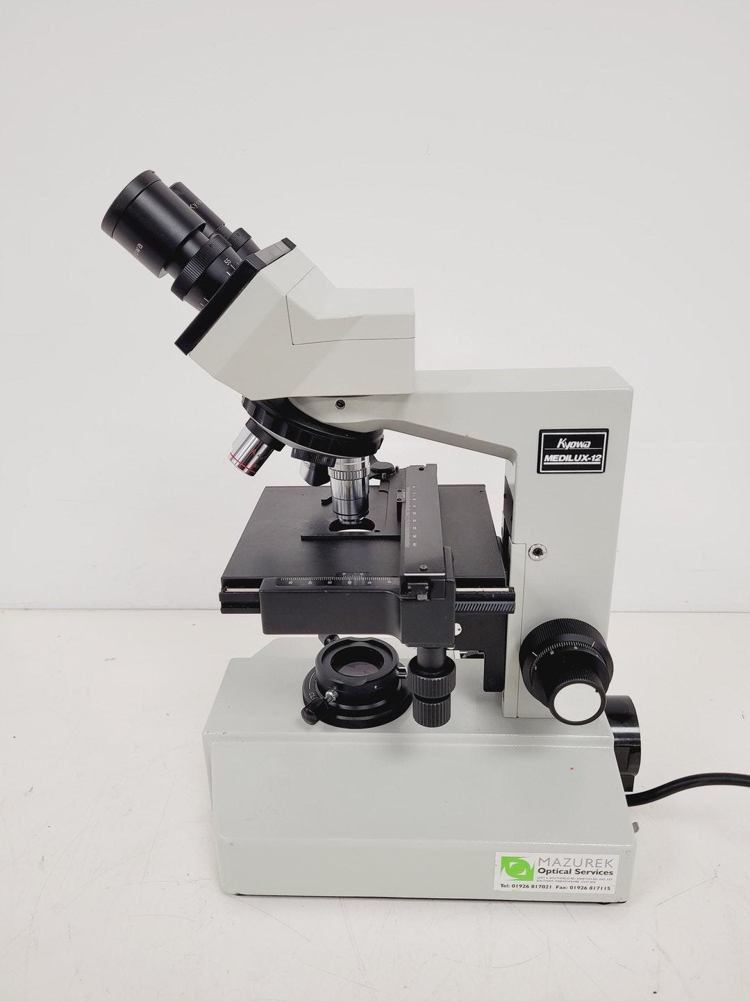 Image of Kyowa Medilux-12 Binocular Compound Microscope w/ 4 x Objectives Lab