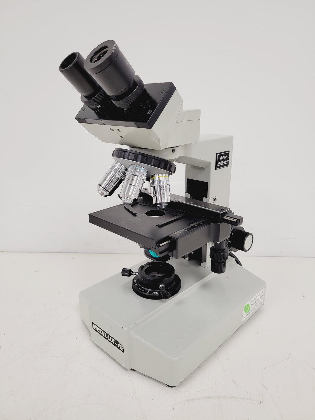 Image of Kyowa Medilux-12 Binocular Compound Microscope w/ 4 x Objectives Lab