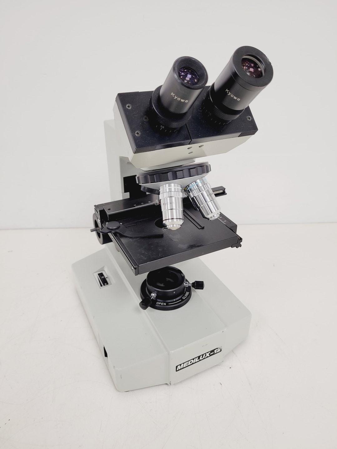 Image of Kyowa Medilux-12 Binocular Compound Microscope w/ 4 x Objectives Lab