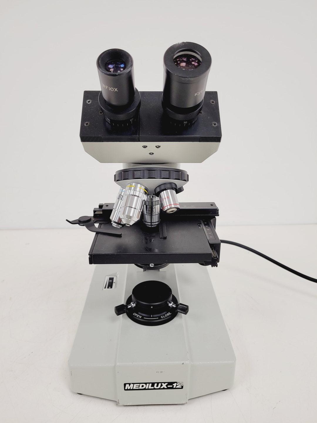 Image of Kyowa Medilux-12 Binocular Compound Microscope w/ 4 x Objectives Lab