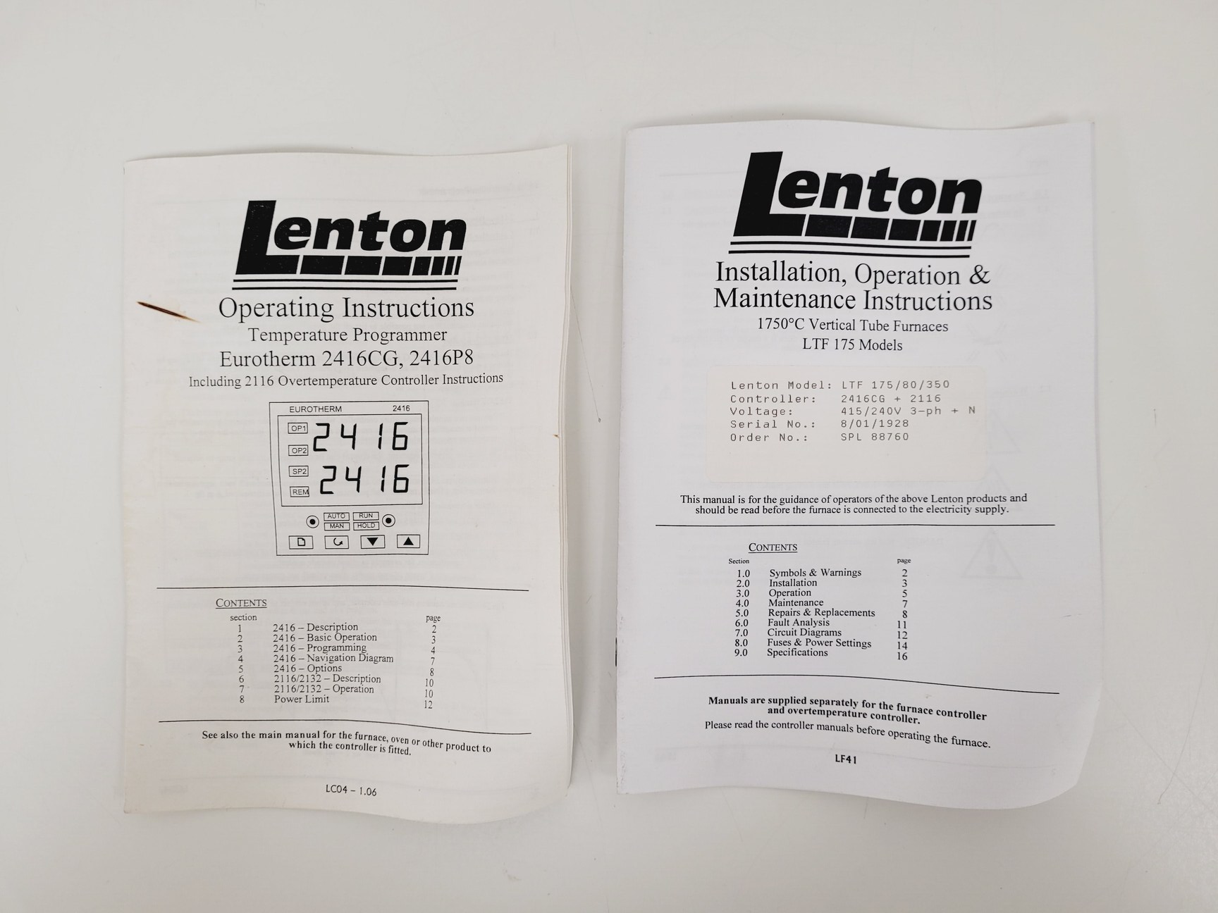 Image of Lenton Model LTF 175/80/350 Vertical Tube Furnace w/ Accessories 