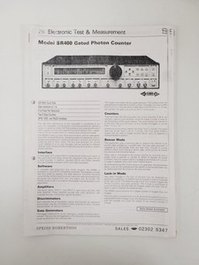 Thumbnail image of Stanford Research Systems SR400 Two Channel Gated Photon Counter Lab