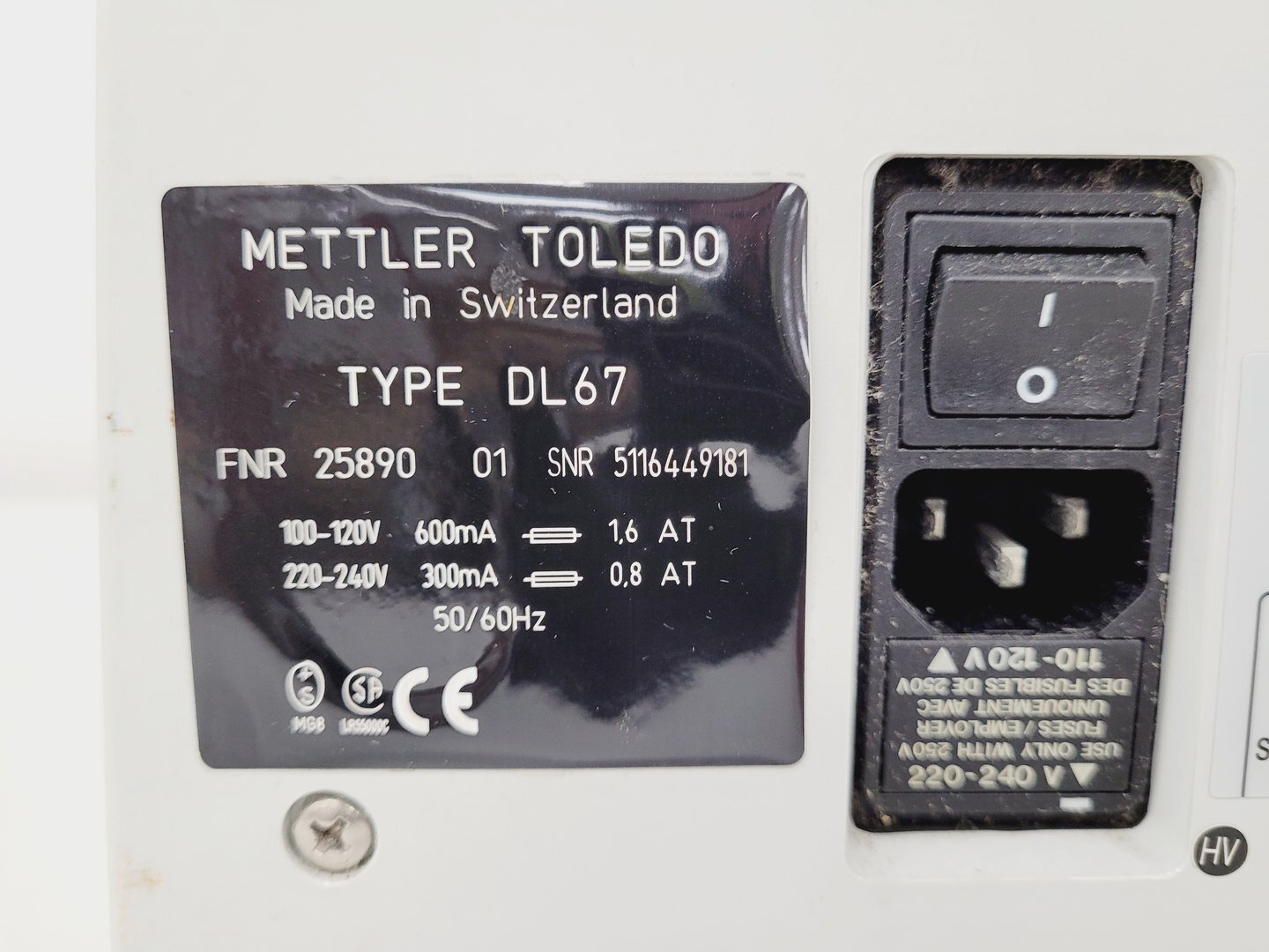 Image of Mettler Toledo DL67 Titrator