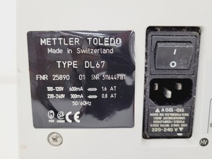 Thumbnail image of Mettler Toledo DL67 Titrator