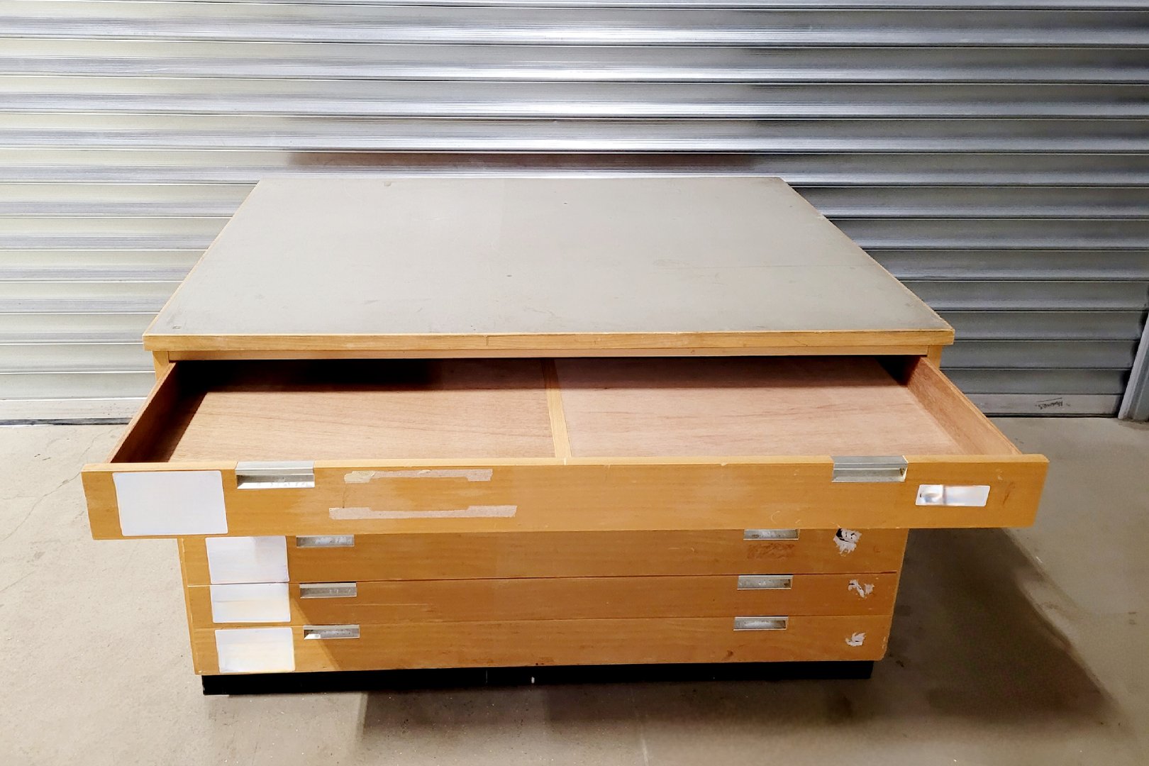 Image of Vintage A0 Wooden Mapping Plan Blueprint Chest Cabinet Drawers