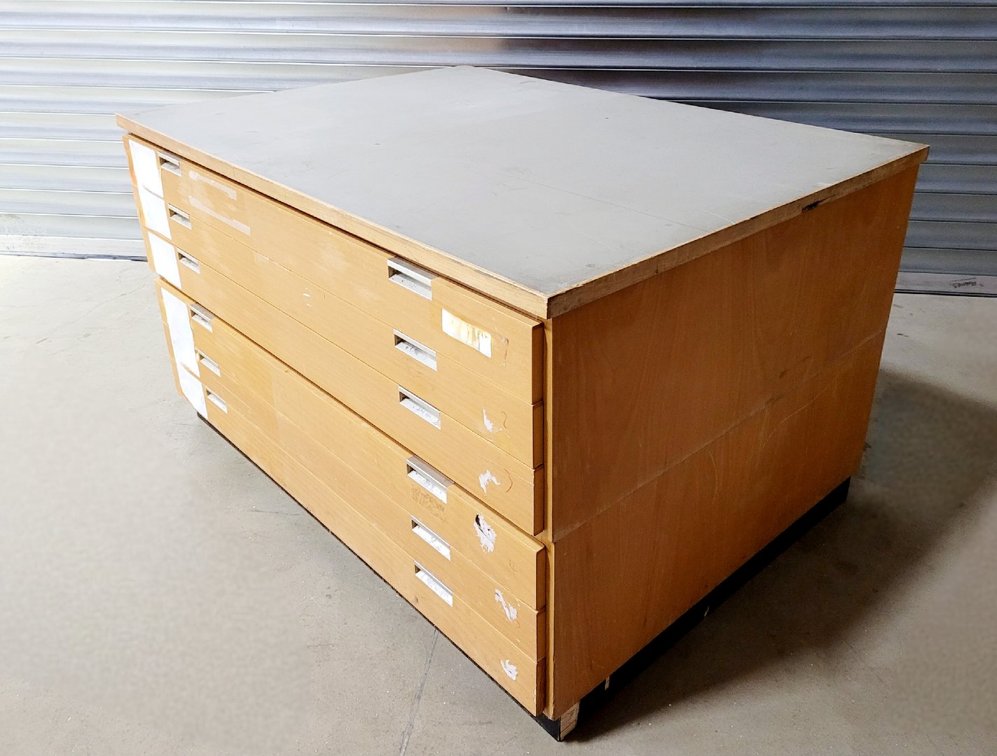 Image of Vintage A0 Wooden Mapping Plan Blueprint Chest Cabinet Drawers