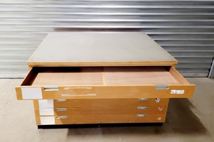 Thumbnail image of Vintage A0 Wooden Mapping Plan Blueprint Chest Cabinet Drawers