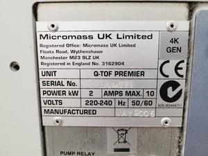 Thumbnail image of Waters Model Q - Tof Premier Mass Spectrometer Lab