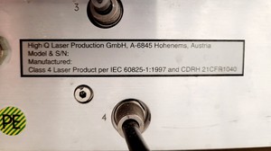 Thumbnail image of High-Q femtoREGEN Class 4 Laser Model IC-1030-1000 Yb HR REG AMP SHG-THG Faulty
