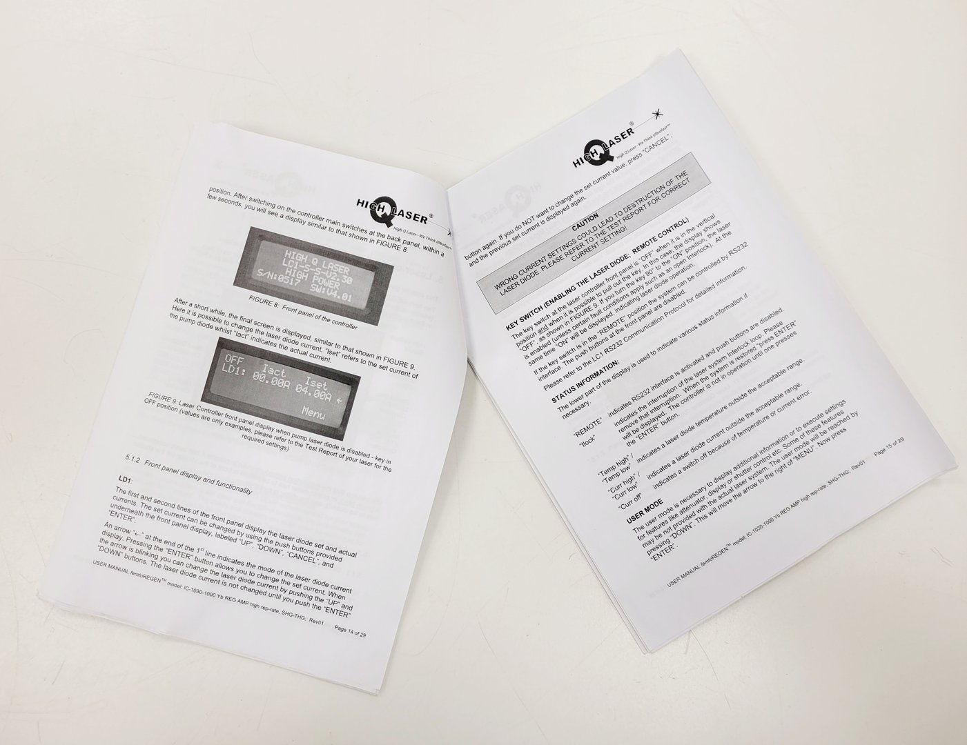 Image of High-Q femtoREGEN Class 4 Laser Model IC-1030-1000 Yb HR REG AMP SHG-THG Faulty