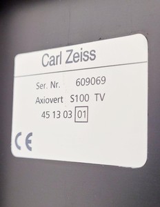 Thumbnail image of Carl Zeiss Axiovert S100 TV Inverted Microscope Lab