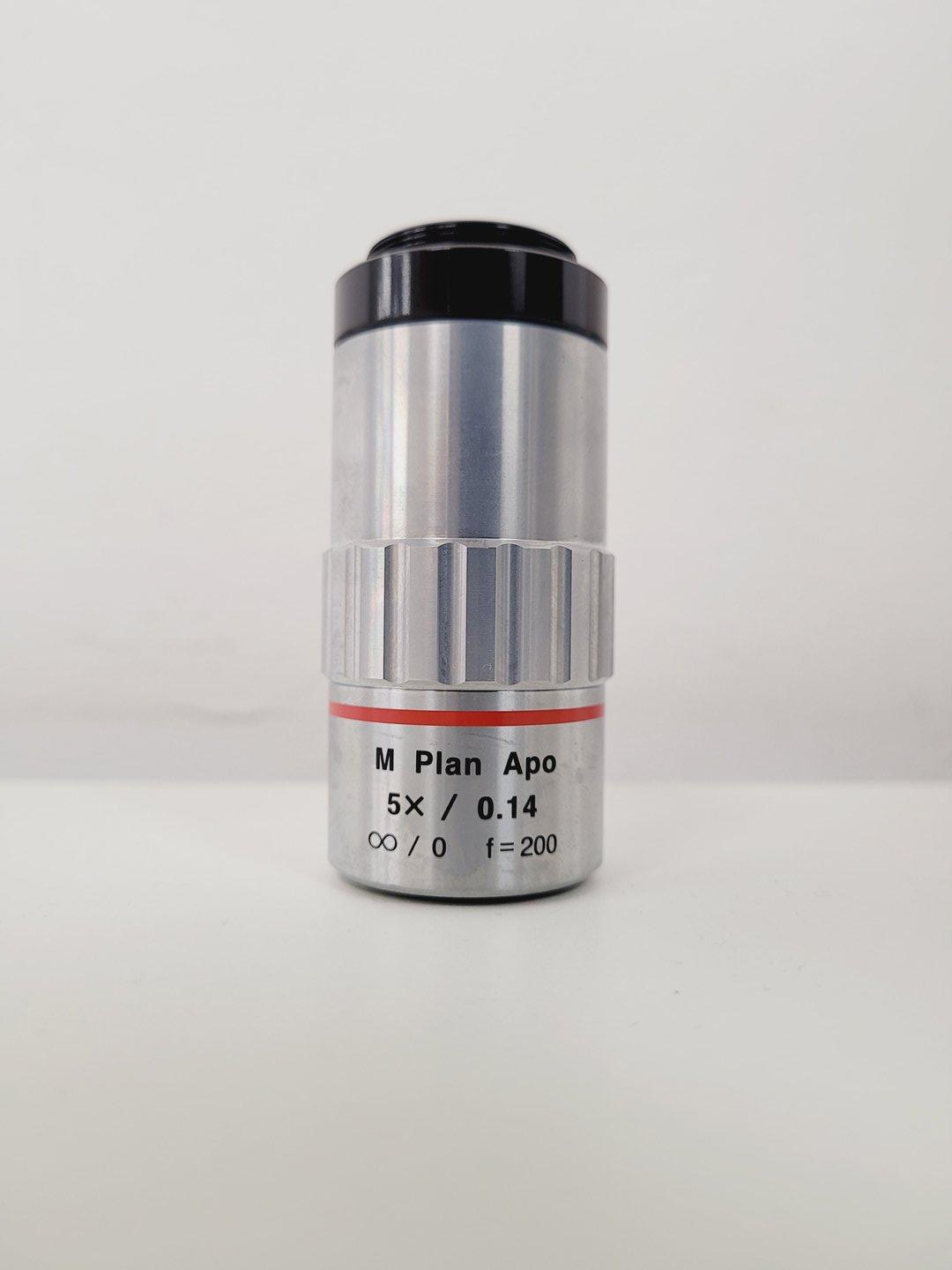 Image of MITUTOYO M Plan Apo 5 x /0.14 ∞ / 0 f=200 Microscope Objective with Reducer Lab